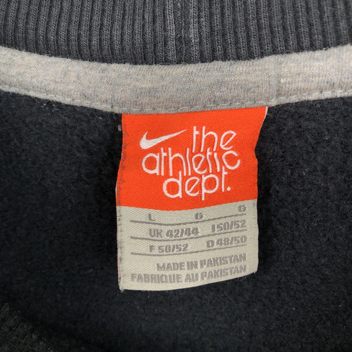 Nike the athletic department. One-point logo sweatshirt, men's size L cotton black type Vintage Second Hand