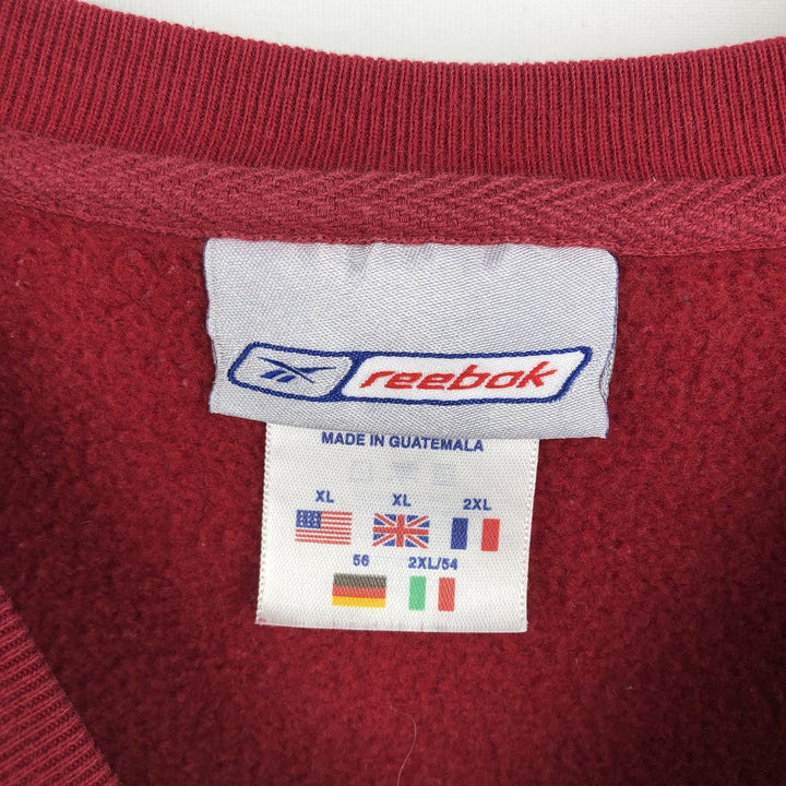 Reebok logo sweatshirt, men's size XL cotton red type Vintage Second Hand