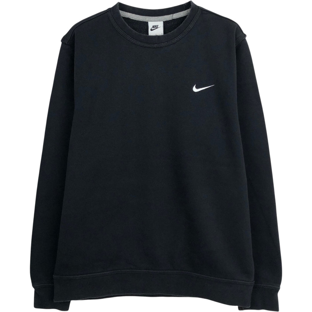 Nike One Point Logo Sweatshirt, Trainer, Men's Size L cotton black type Vintage Second Hand