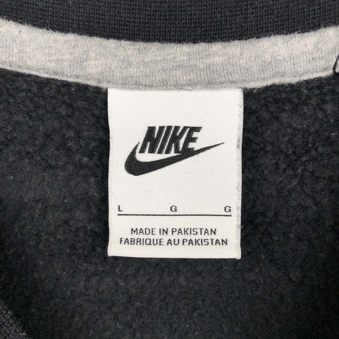 Nike One Point Logo Sweatshirt, Trainer, Men's Size L cotton black type Vintage Second Hand