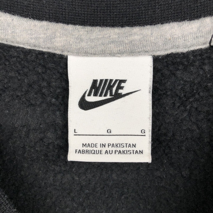 Nike One Point Logo Sweatshirt, Trainer, Men's Size L cotton black type Vintage Second Hand
