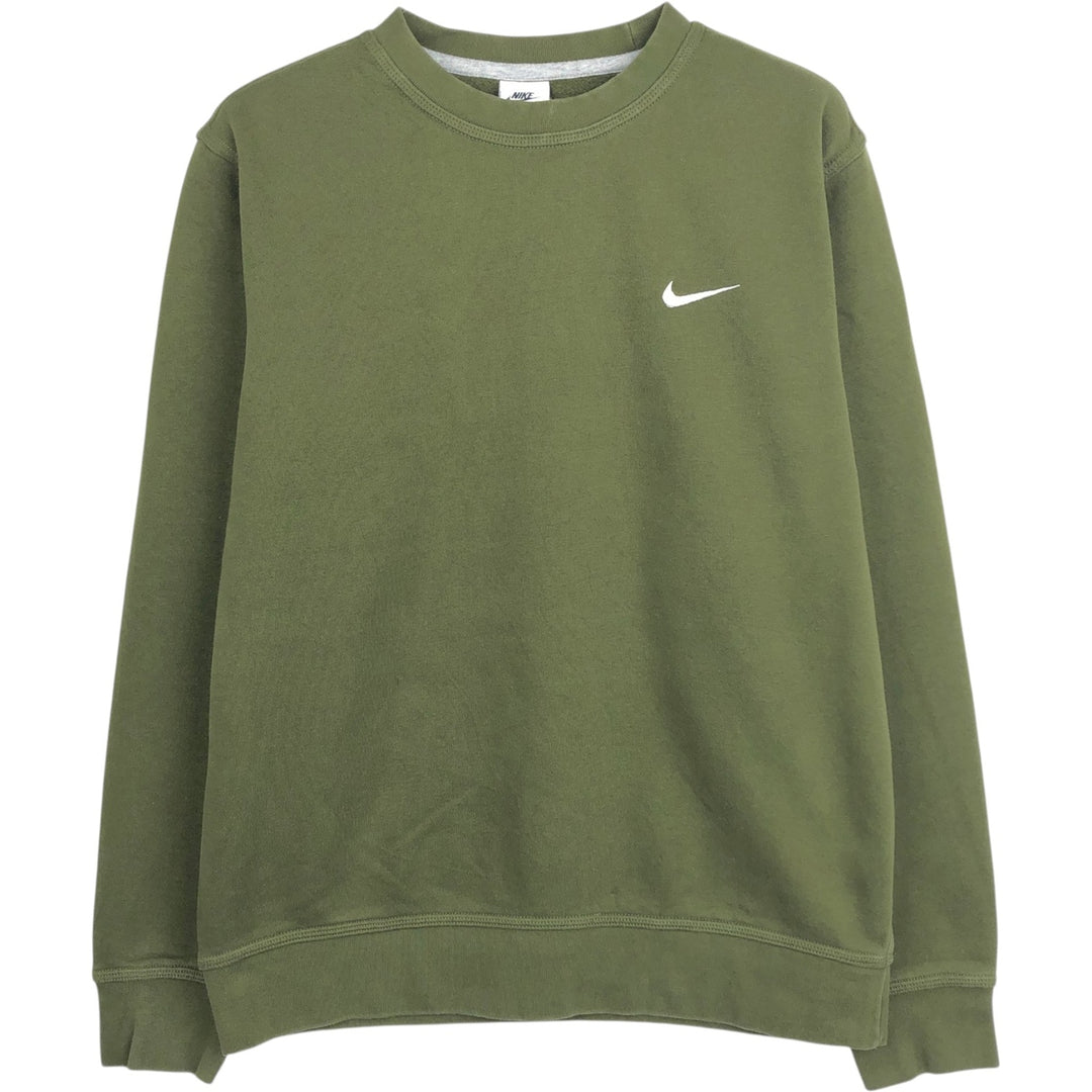 Nike One Point Logo Sweatshirt, Trainer, Men's Size L cotton Khaki type Vintage Second Hand