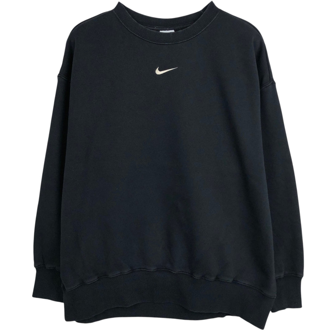 Nike Center Logo One-Point Logo Sweatshirt, Men's Size L cotton black type Vintage Second Hand