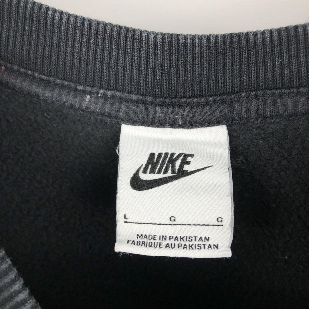 Nike Center Logo One-Point Logo Sweatshirt, Men's Size L cotton black type Vintage Second Hand