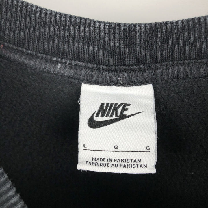 Nike Center Logo One-Point Logo Sweatshirt, Men's Size L cotton black type Vintage Second Hand