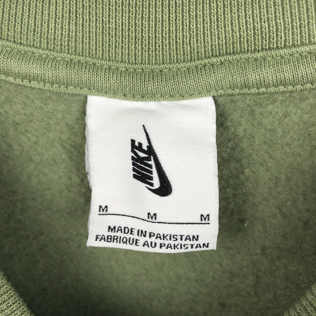 Nike One Point Logo Sweatshirt, Trainer, Men's M Size cotton Khaki type sage green Vintage Second Hand