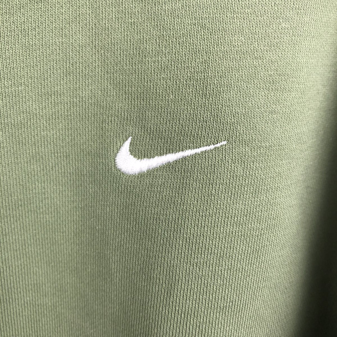 Nike One Point Logo Sweatshirt, Trainer, Men's M Size cotton Khaki type sage green Vintage Second Hand