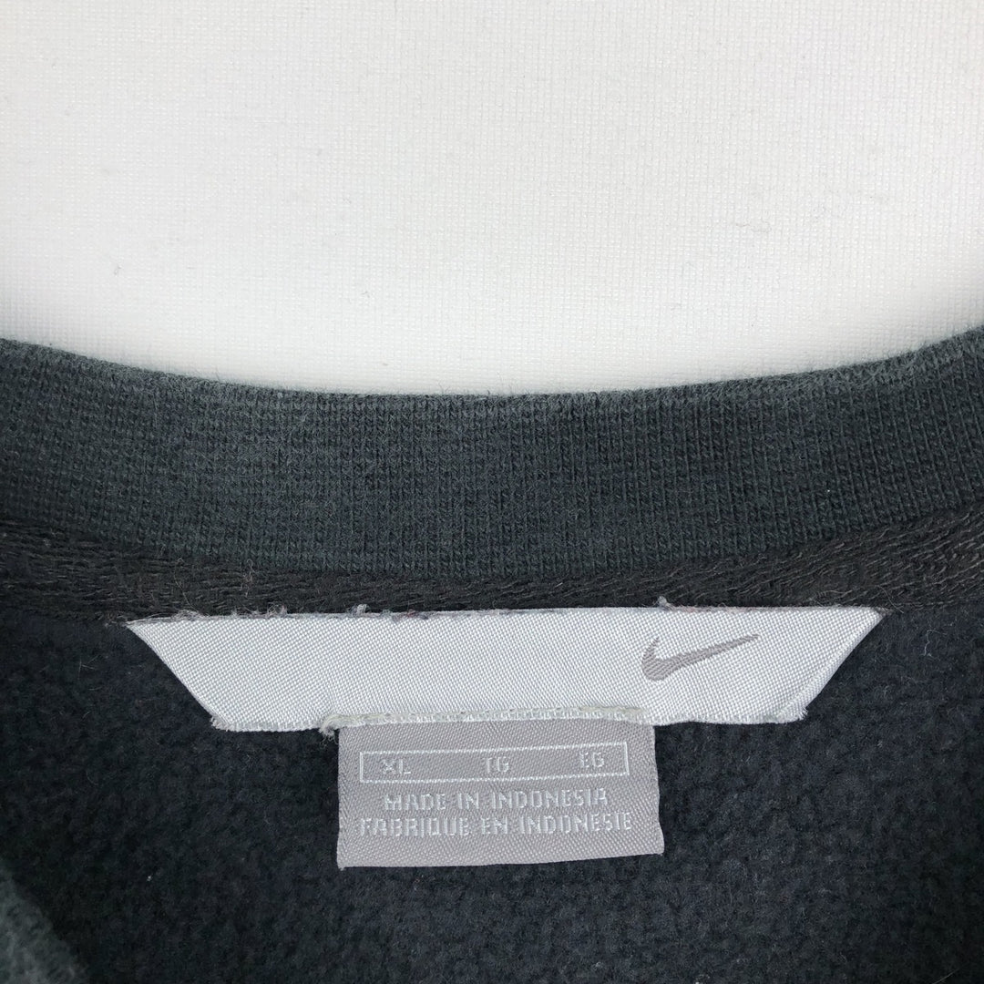 2000'S Nike One-Point Logo Sweatshirt, Made in Indonesia, Men's XL (approx.) cotton black type Vintage Second Hand