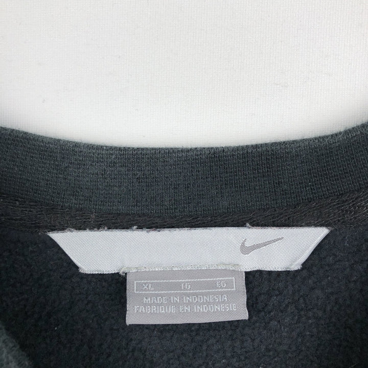 2000'S Nike One-Point Logo Sweatshirt, Made in Indonesia, Men's XL (approx.) cotton black type Vintage Second Hand
