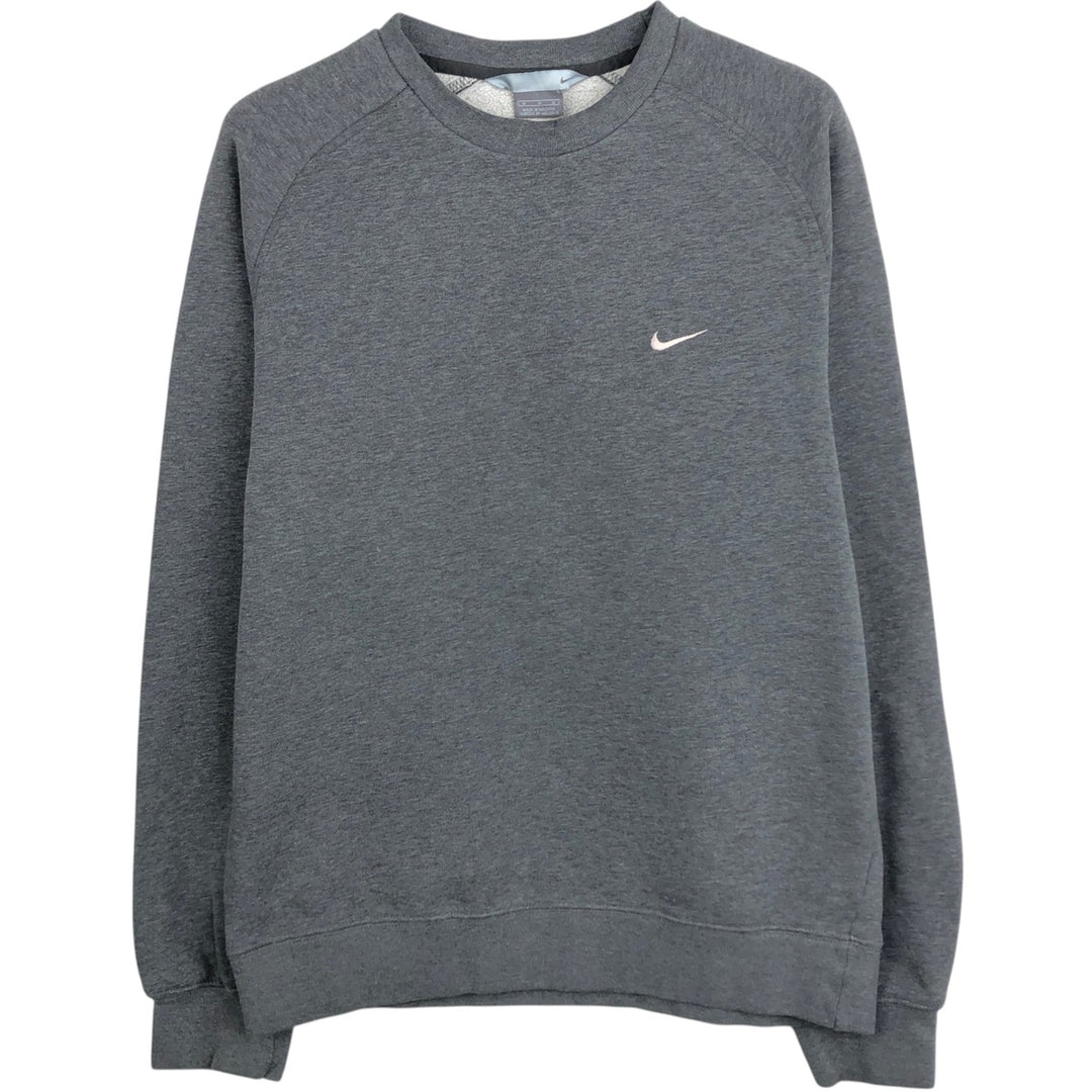 90s-00'S Nike One-Point Logo Sweatshirt, Men's Size M (approx.) cotton gray type Vintage Second Hand