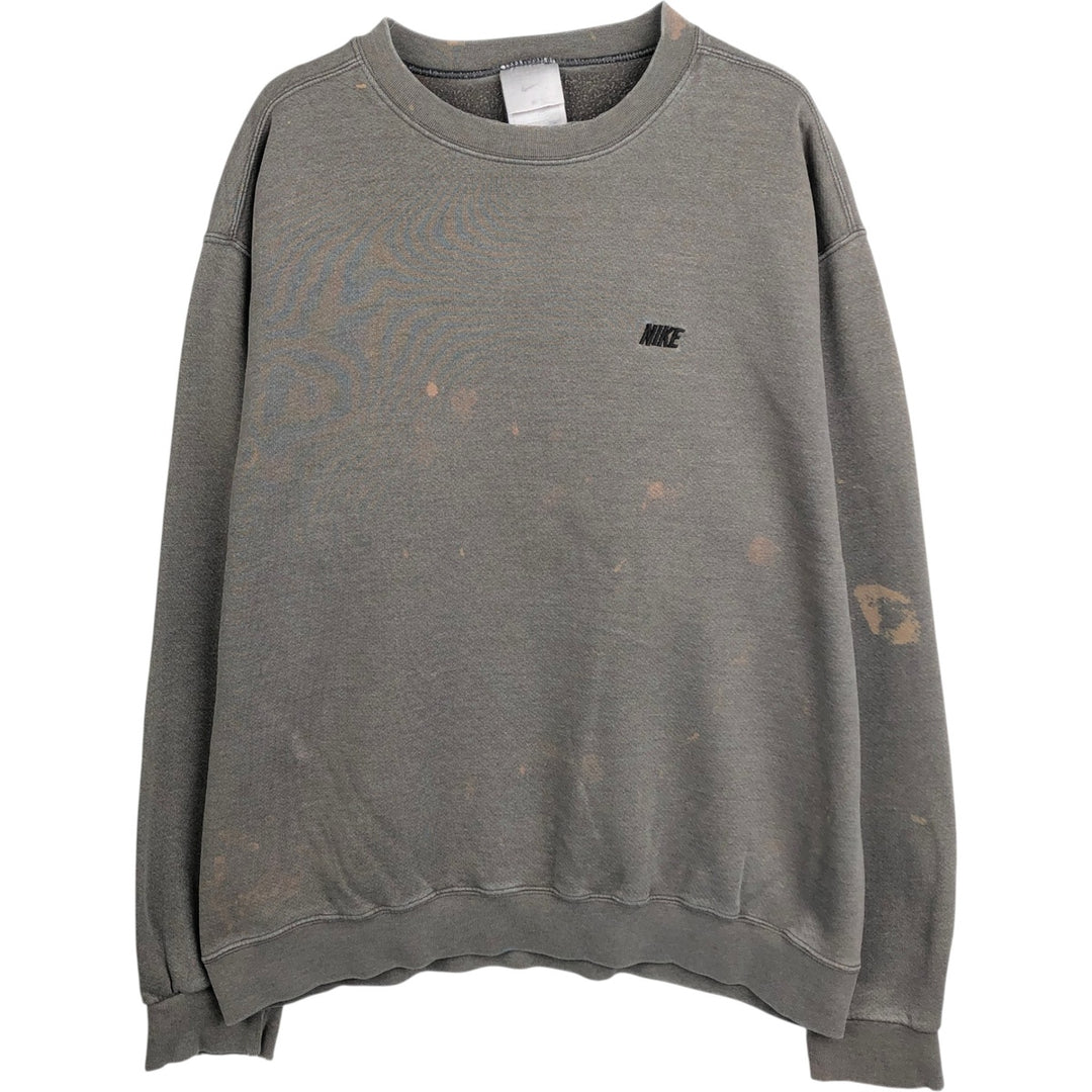 Nike logo sweatshirt, sweatshirt, men's size XL cotton Charcoal Vintage Second Hand