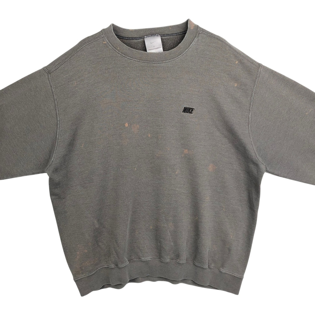 Nike logo sweatshirt, sweatshirt, men's size XL cotton Charcoal Vintage Second Hand
