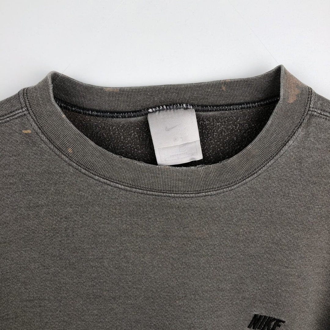 Nike logo sweatshirt, sweatshirt, men's size XL cotton Charcoal Vintage Second Hand