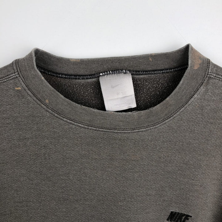 Nike logo sweatshirt, sweatshirt, men's size XL cotton Charcoal Vintage Second Hand