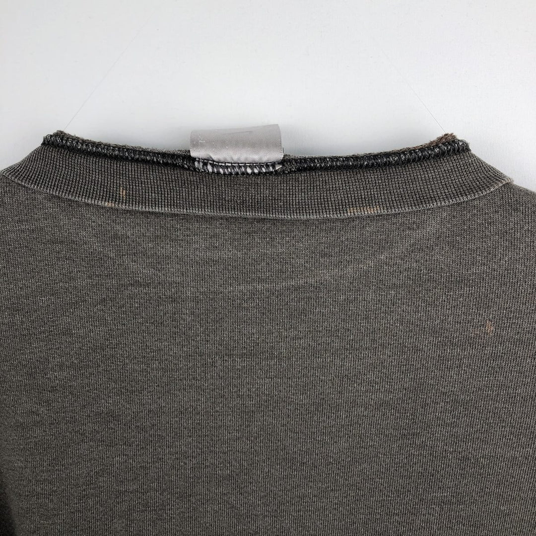 Nike logo sweatshirt, sweatshirt, men's size XL cotton Charcoal Vintage Second Hand