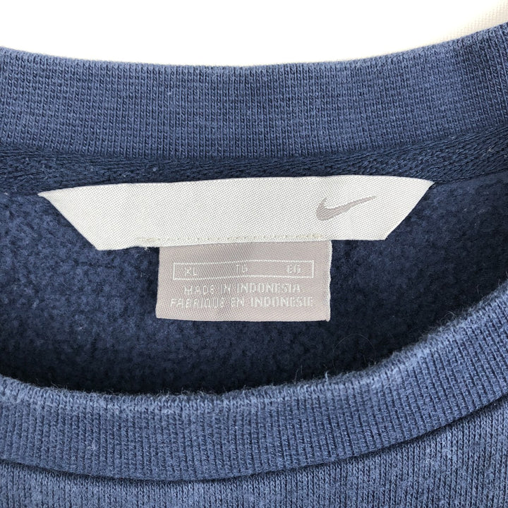 90s-00'S Nike One-Point Logo Sweatshirt, Men's Size XL (approx.) cotton navy blue type Vintage Second Hand