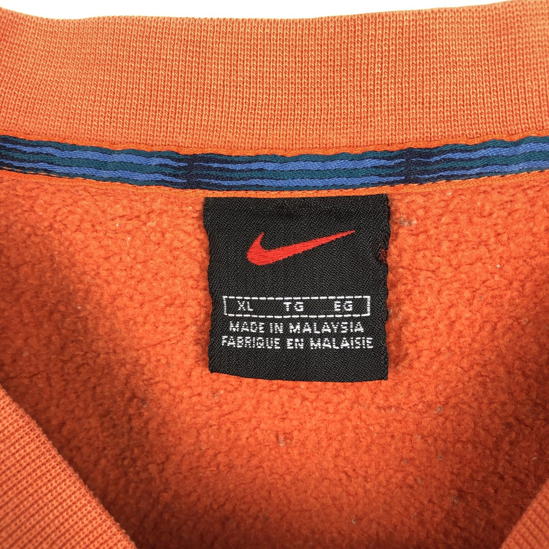 90'S Nike Logo Sweatshirt, Men's XL Size Vintage cotton orange type Vintage Second Hand
