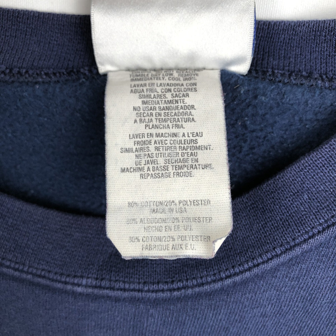 90'S Adidas logo sweatshirt, made in USA, men's size L equivalent, vintage. cotton navy blue type Vintage Second Hand
