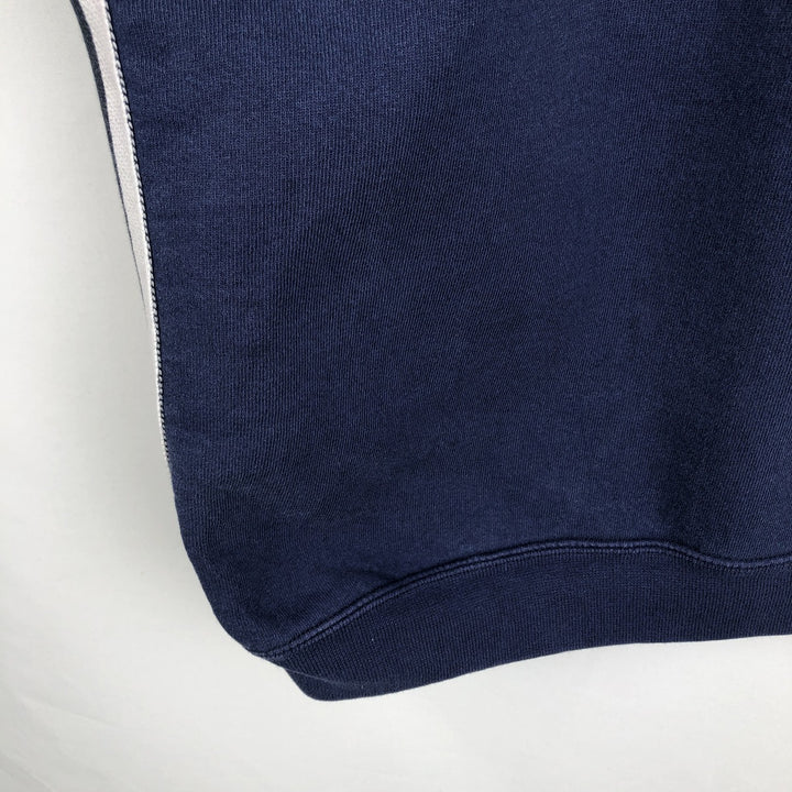 90'S Adidas logo sweatshirt, made in USA, men's size L equivalent, vintage. cotton navy blue type Vintage Second Hand