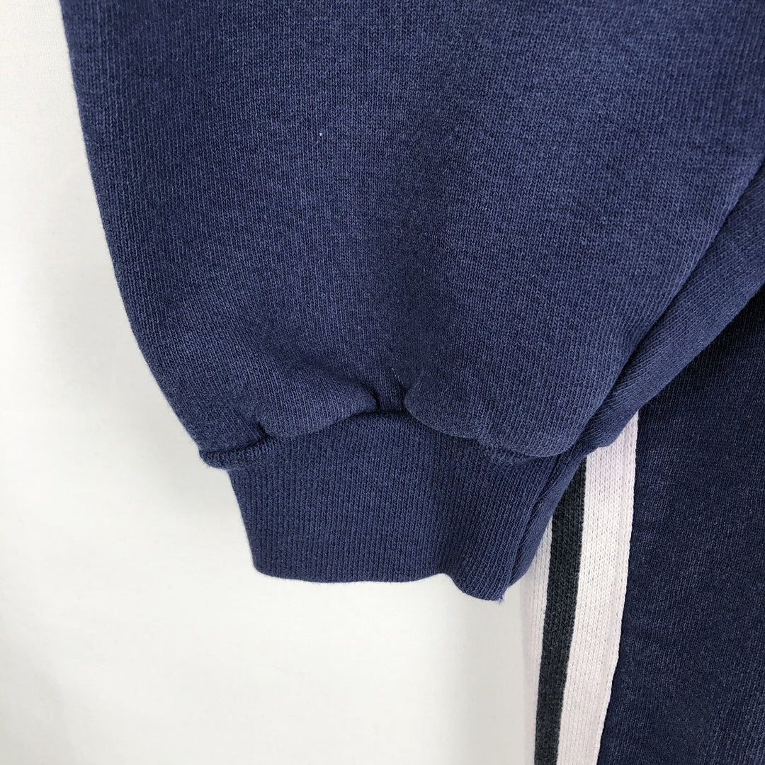 90'S Adidas logo sweatshirt, made in USA, men's size L equivalent, vintage. cotton navy blue type Vintage Second Hand