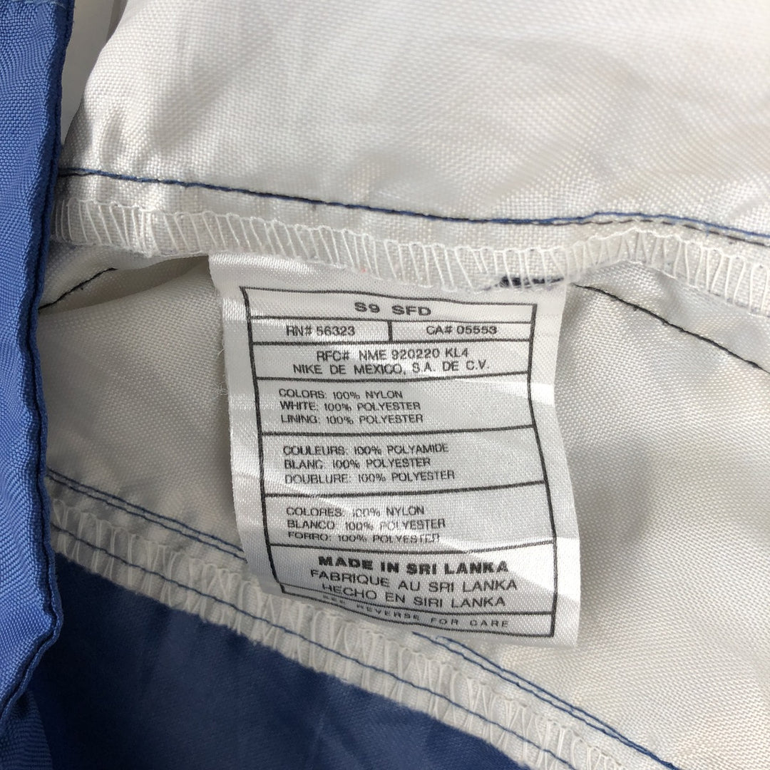 90'S Vintage Nike Anorak Jacket, Men's Size L Nylon blue type Vintage Second Hand
