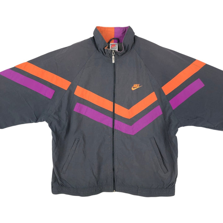 Vintage 90'S Nike silver tag windbreaker, size M, men's unclear Charcoal Vintage Second Hand