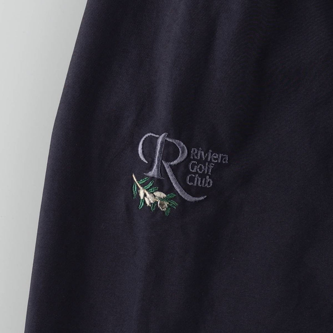 2000'S adidas V-neck warm-up pullover, men's size L polyester navy blue type Vintage Second Hand