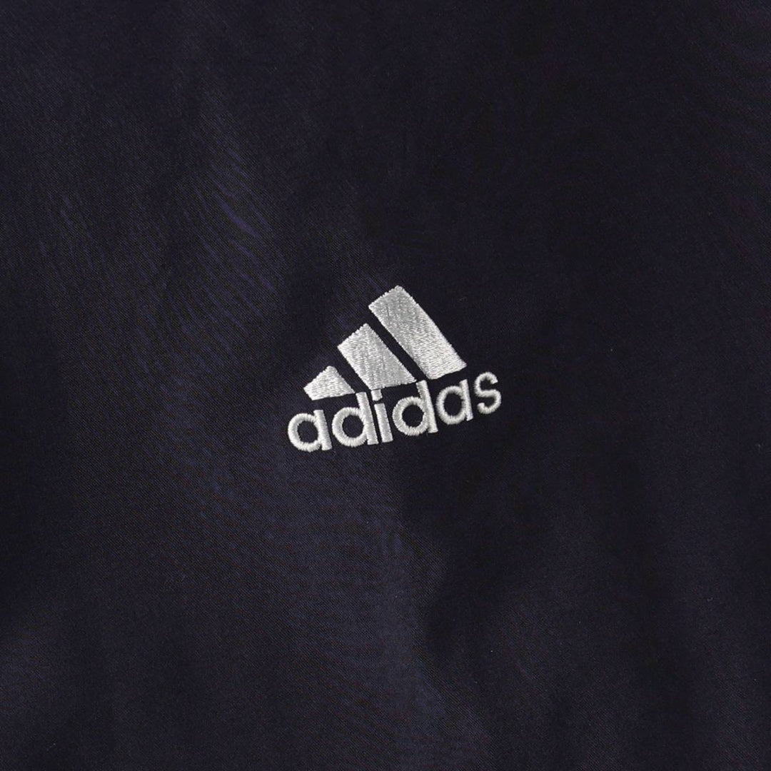 2000'S adidas V-neck warm-up pullover, men's size L polyester navy blue type Vintage Second Hand