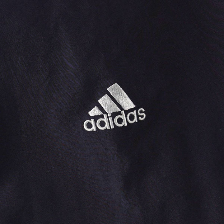 2000'S adidas V-neck warm-up pullover, men's size L polyester navy blue type Vintage Second Hand