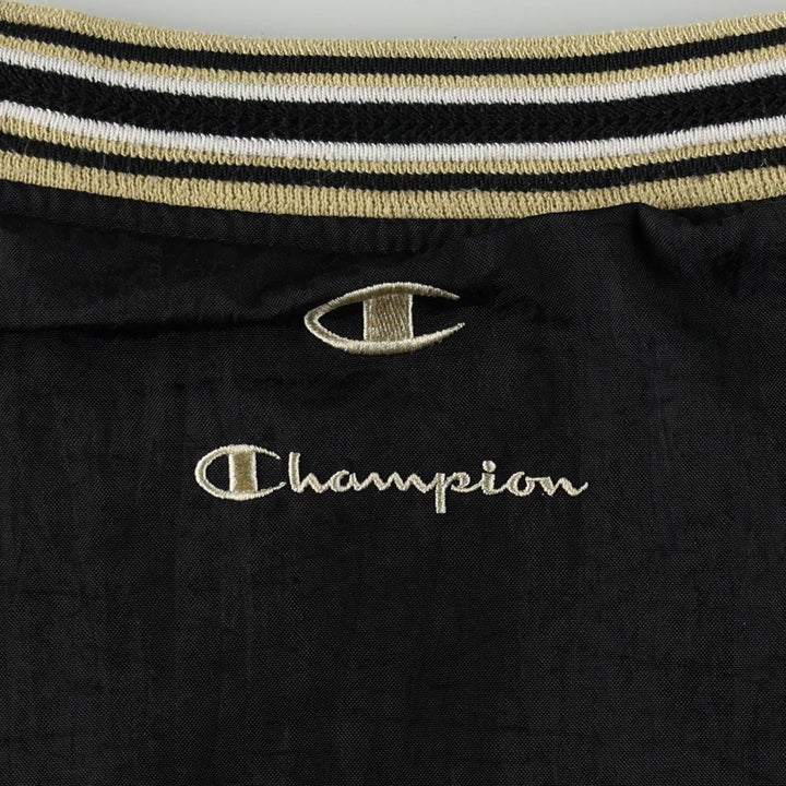 90s-00'S Champion PURDUE (Purdue University) V-neck College Nylon Pullover, Men's Size L (approx.), Vintage Nylon black type Vintage Second Hand