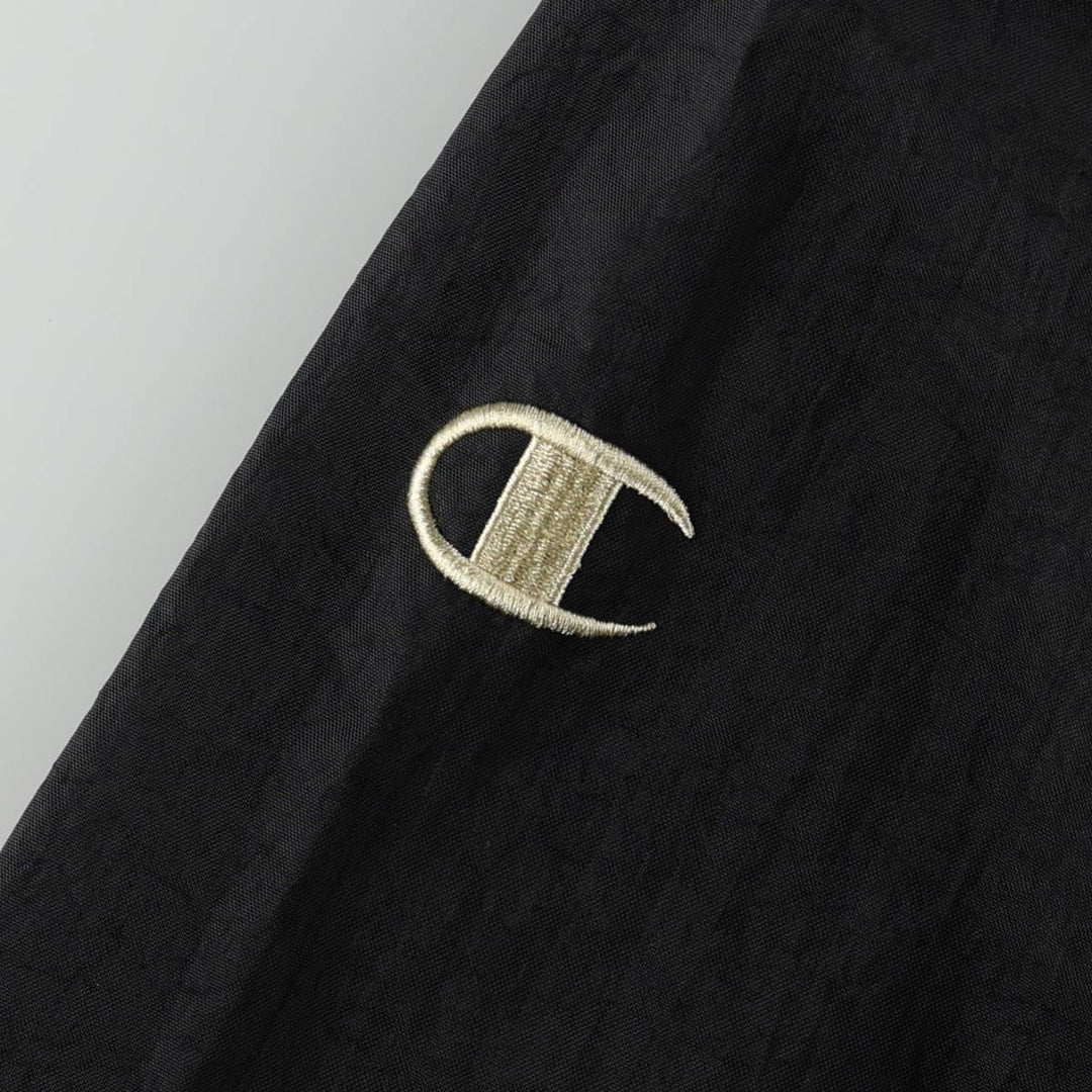 90s-00'S Champion PURDUE (Purdue University) V-neck College Nylon Pullover, Men's Size L (approx.), Vintage Nylon black type Vintage Second Hand
