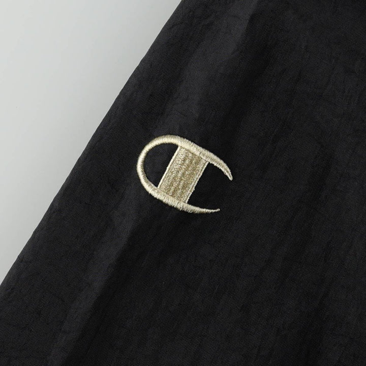 90s-00'S Champion PURDUE (Purdue University) V-neck College Nylon Pullover, Men's Size L (approx.), Vintage Nylon black type Vintage Second Hand
