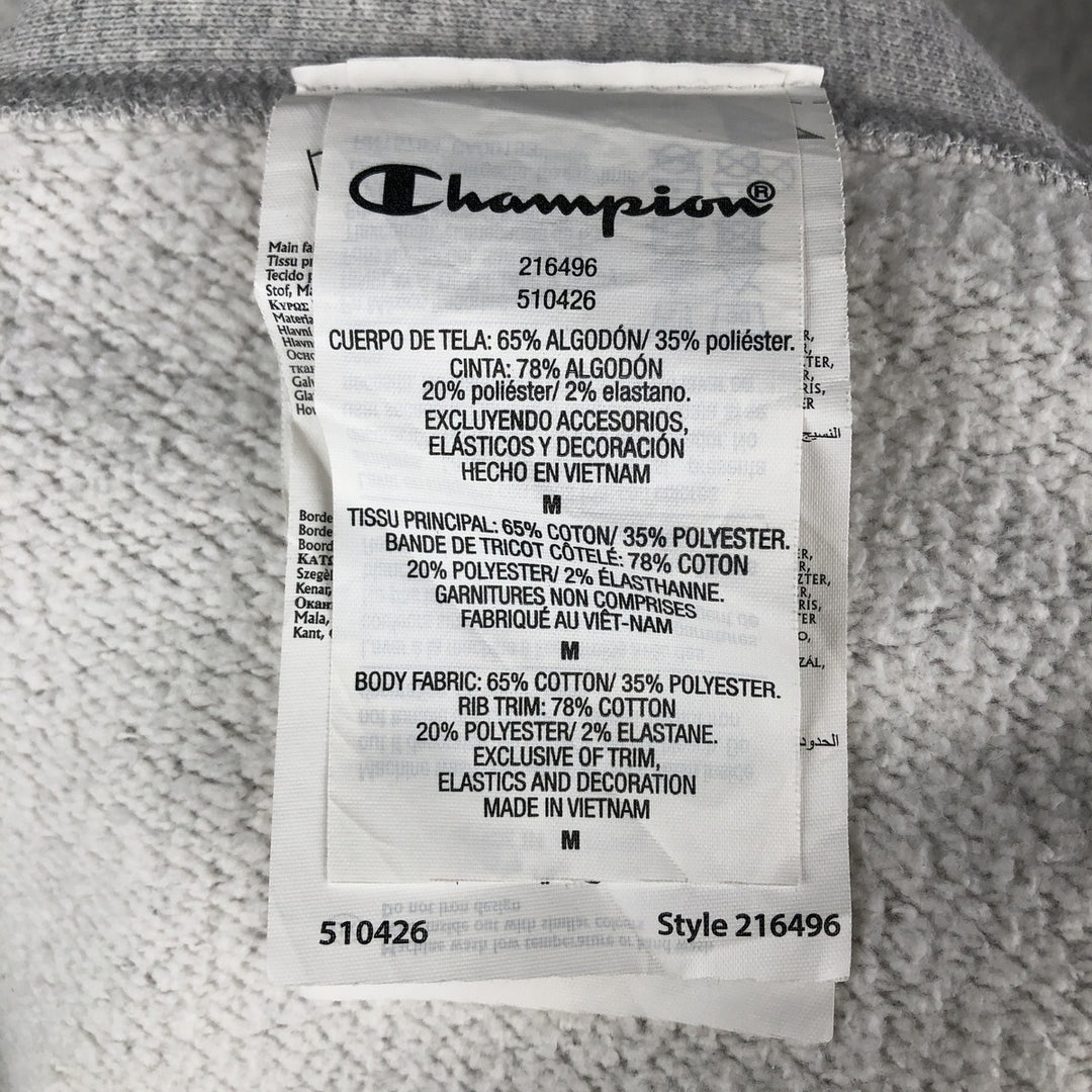 Champion REVERSE WEAVE WARM UP Reverse Weave Sweat Pullover Hoodie (Men's Size M) cotton gray type Vintage Second Hand