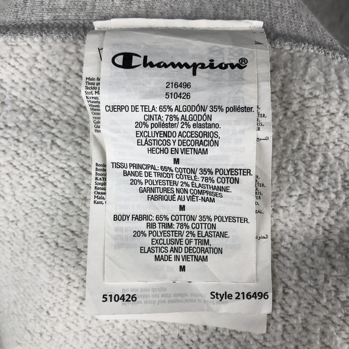 Champion REVERSE WEAVE WARM UP Reverse Weave Sweat Pullover Hoodie (Men's Size M) cotton gray type Vintage Second Hand