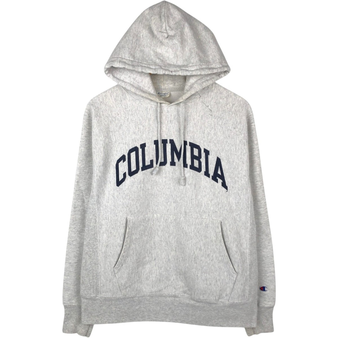 Champion Reverse Weave Replica, Solid Color Tag, Columbia University College Sweatshirt Pullover Hoodie, Men's Size M (approx.) unclear gray type Vintage Second Hand