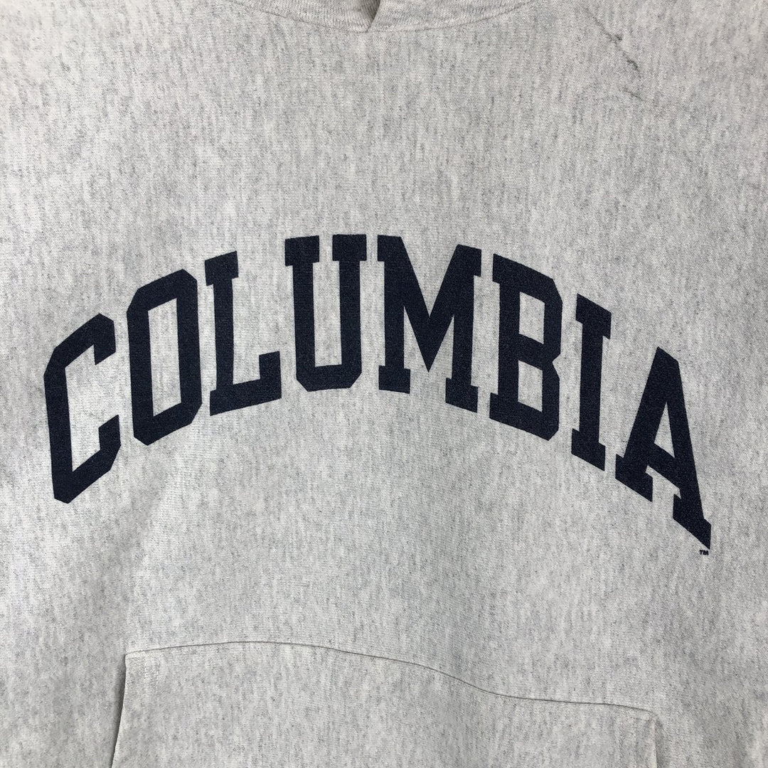 Champion Reverse Weave Replica, Solid Color Tag, Columbia University College Sweatshirt Pullover Hoodie, Men's Size M (approx.) unclear gray type Vintage Second Hand