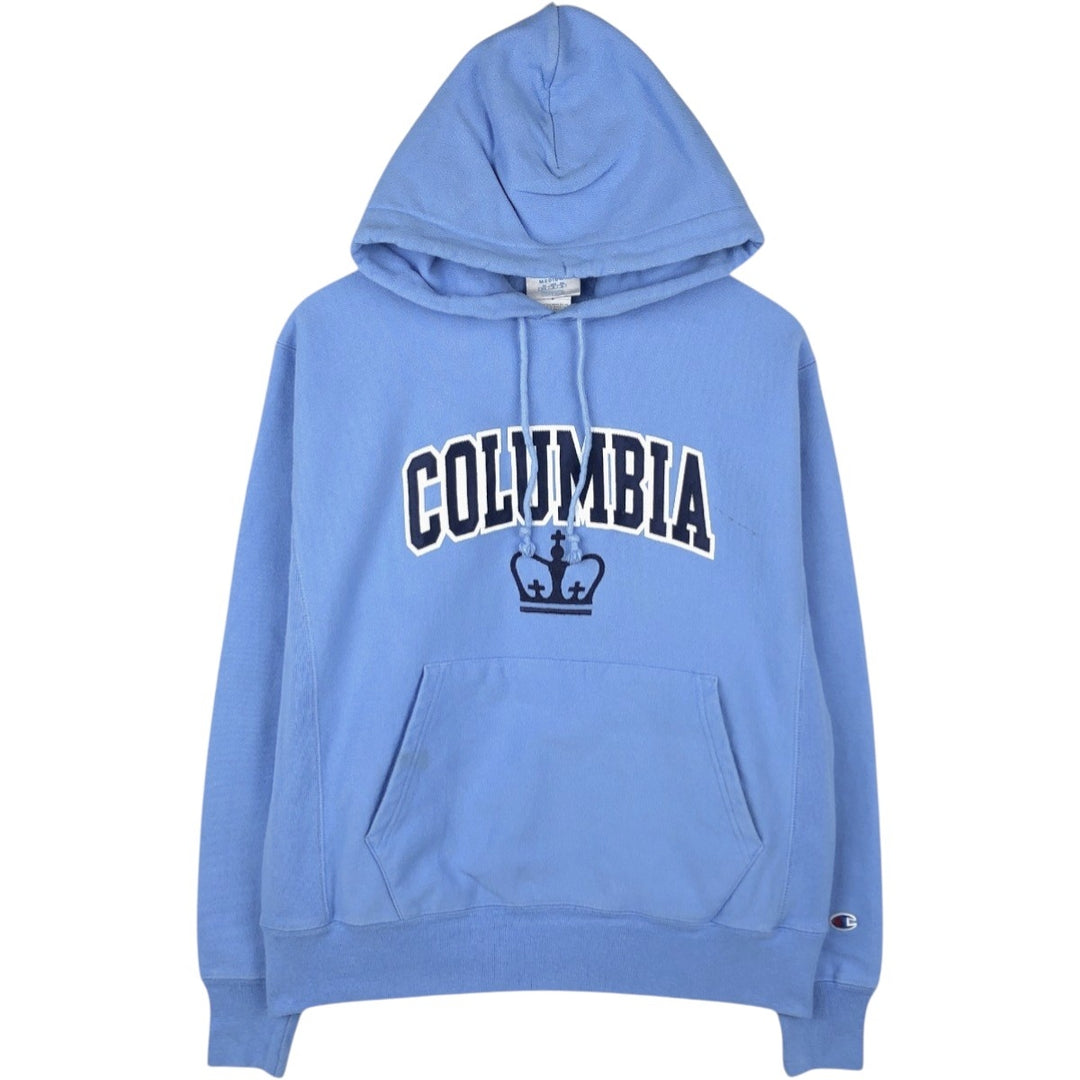 Champion Reverse Weave Columbia University College Sweatshirt Pullover Hoodie (Men's Size M) cotton blue type Vintage Second Hand