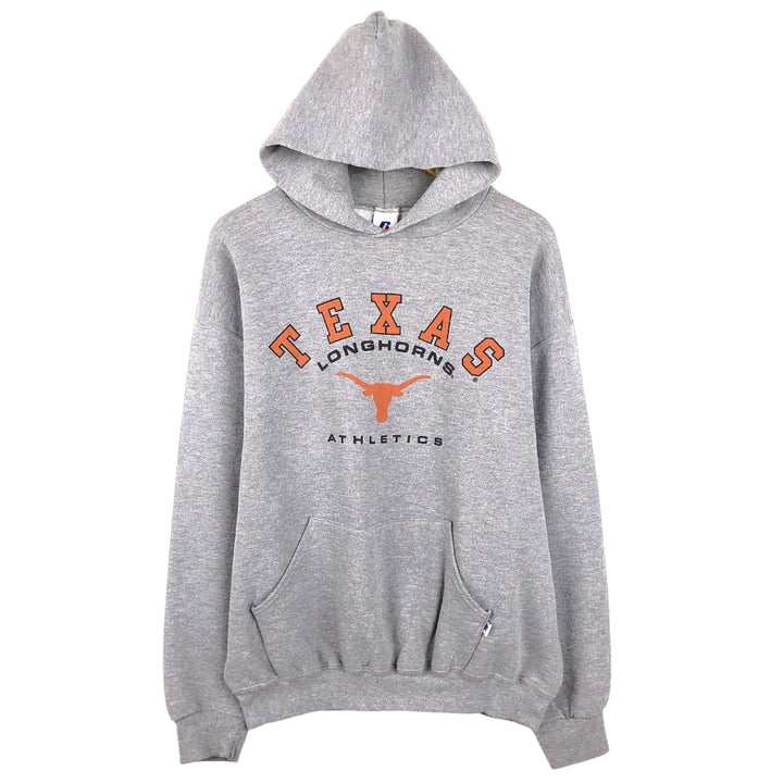 Russell College Sweatshirt Pullover Hoodie, Men's Size L polyester gray type Vintage Second Hand