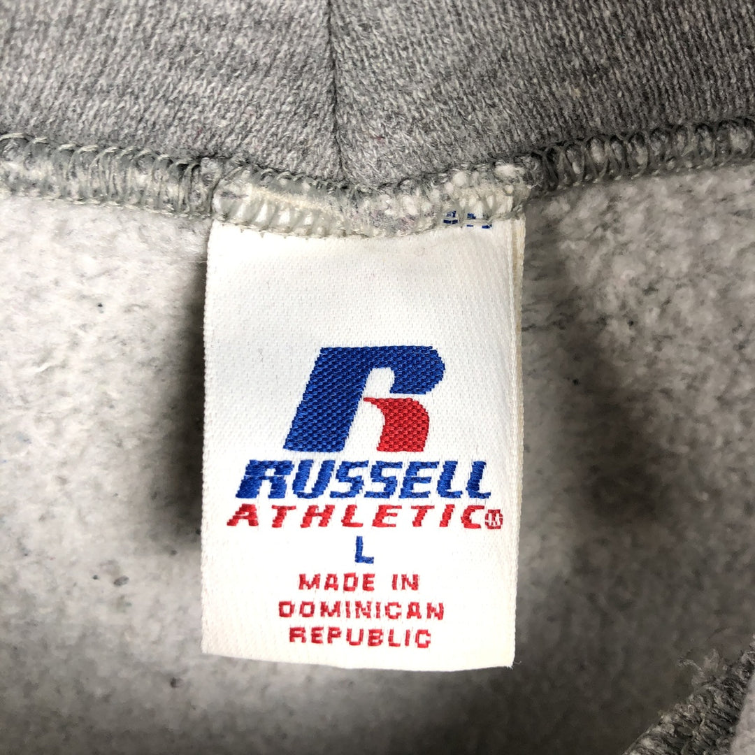 Russell College Sweatshirt Pullover Hoodie, Men's Size L polyester gray type Vintage Second Hand