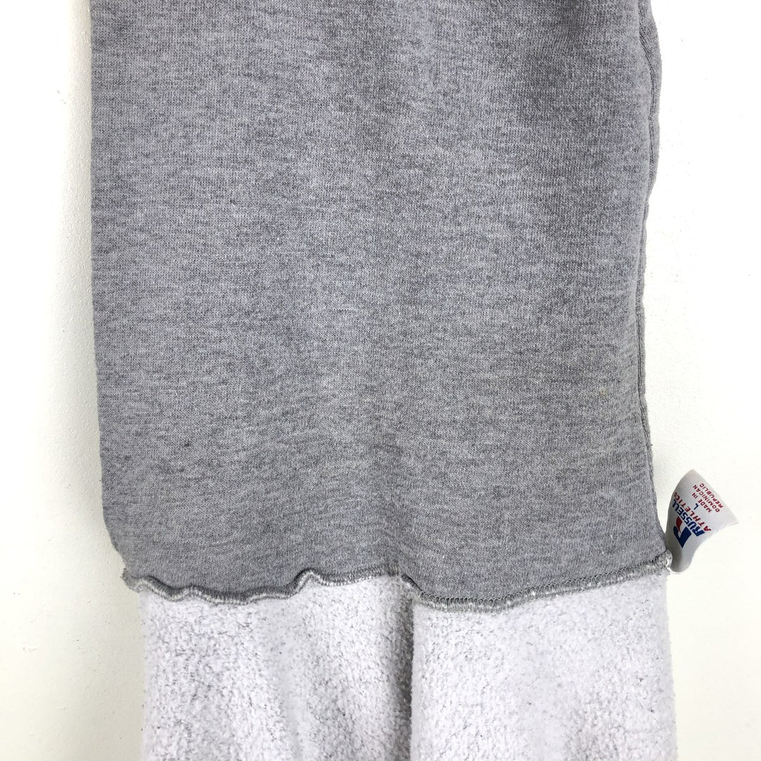 Russell College Sweatshirt Pullover Hoodie, Men's Size L polyester gray type Vintage Second Hand