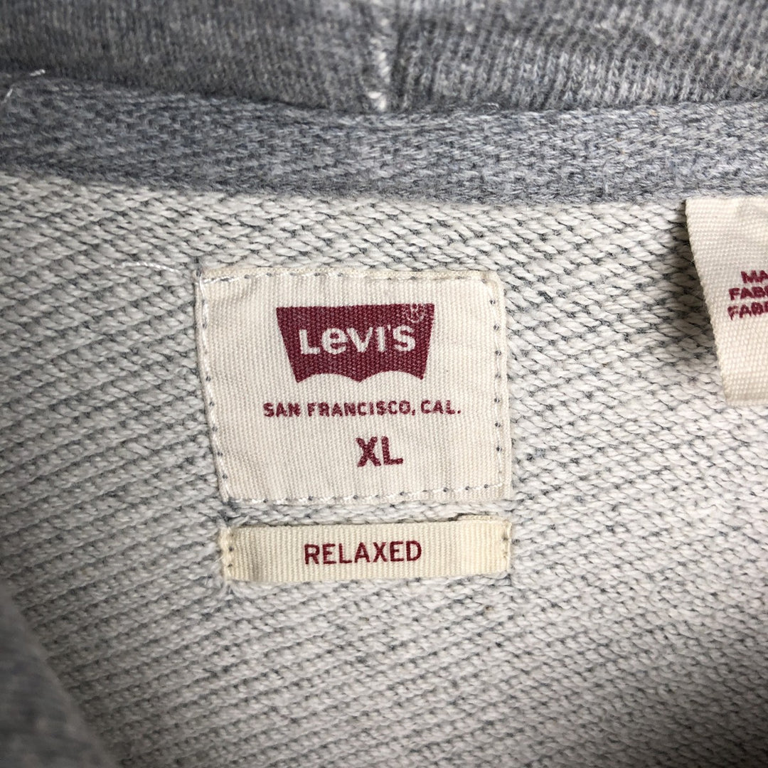 Levi's RELAXED Sweat Pullover Hoodie, Men's Size XL (approx.) cotton gray type Vintage Second Hand
