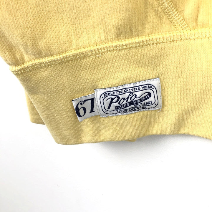Ralph Lauren POLO RALPH LAUREN sweatshirt pullover hoodie, men's size L cotton yellow type Vintage Second Hand