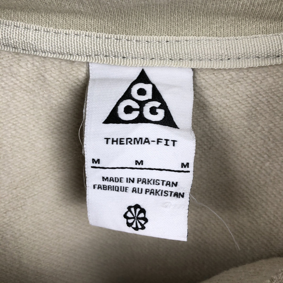 Nike ACG Sweat Pullover Hoodie (Men's Size M) cotton Beige type Vintage Second Hand