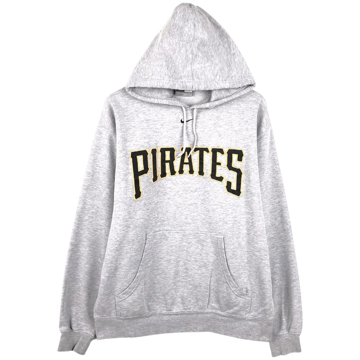 Nike TEAM Center Logo MLB Pittsburgh Pirates Sweat Pullover Hoodie (Men's Size L) cotton gray type Vintage Second Hand