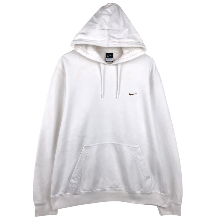 Nike Sweat Pullover Hoodie Men's XXL cotton pale white type Vintage Second Hand