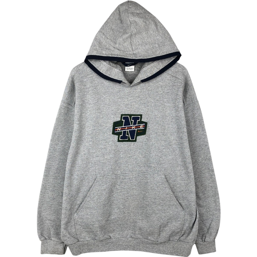 90s-era Nike sweatshirt pullover hoodie, men's size XXL equivalent, vintage. cotton gray type Vintage Second Hand