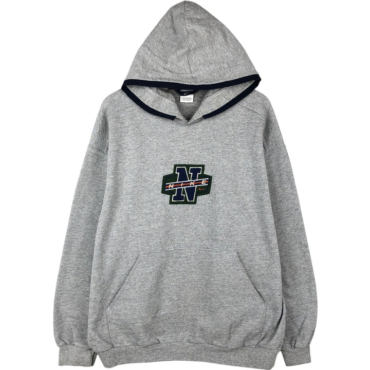 90s-era Nike sweatshirt pullover hoodie, men's size XXL equivalent, vintage. cotton gray type Vintage Second Hand