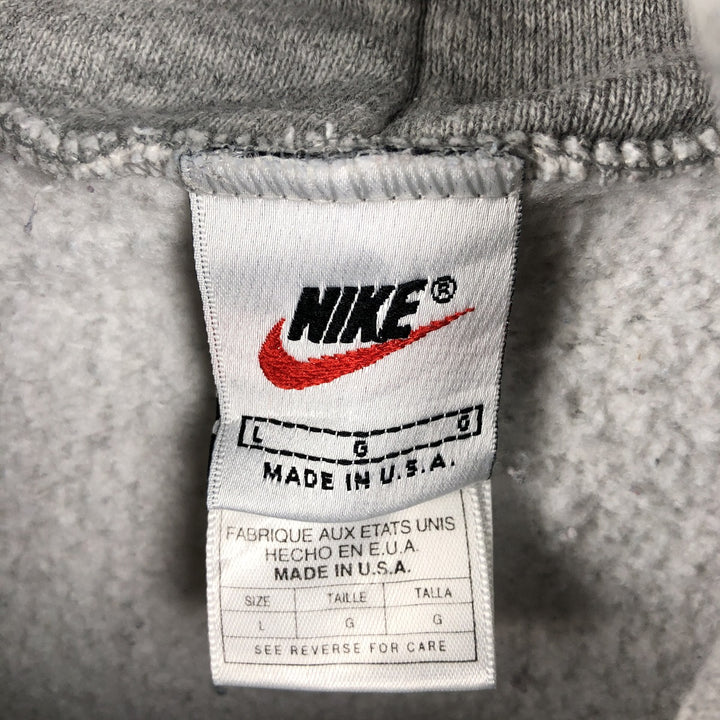 Vintage 90'S Nike pullover sweatshirt, made in the USA, size L, men's cotton gray type Vintage Second Hand