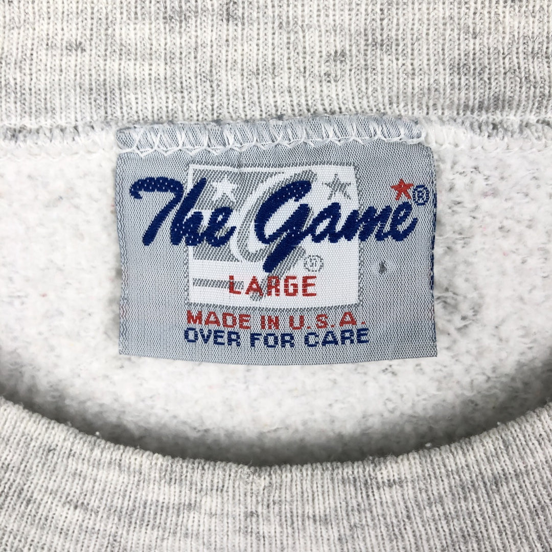 90'S The Game Pennsylvania State University College Sweatshirt, Made in USA, Men's Size L (Equivalent), Vintage cotton gray type Vintage Second Hand
