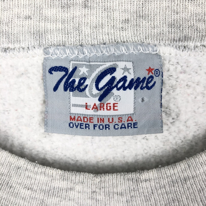 90'S The Game Pennsylvania State University College Sweatshirt, Made in USA, Men's Size L (Equivalent), Vintage cotton gray type Vintage Second Hand
